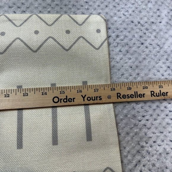 Unbranded 1 Pillowcase Cover Beige Grey Stripes Handmade Zip Closure Home Decor - Picture 5 of 5